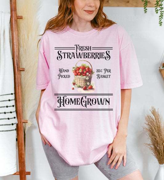 Fresh Homegrown Strawberries Shirt | Unisex Tee