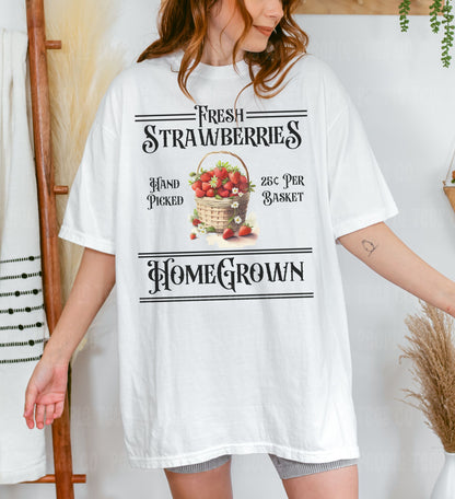 Fresh Homegrown Strawberries Shirt | Unisex Tee