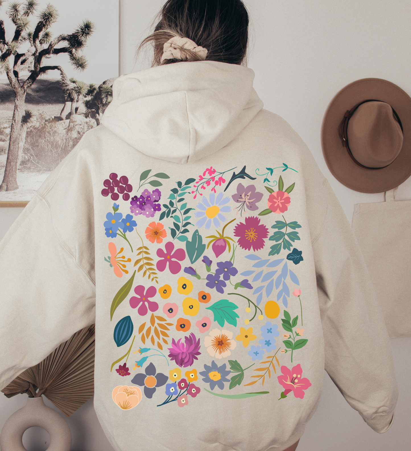 Pressed Flowers Hoodie | Floral Tee 003 | Unisex Hoodie
