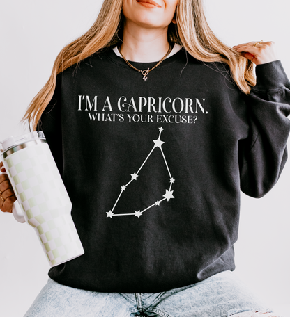 I'm a Capricorn. What's Your Excuse? | Unisex Lightweight Sweatshirt