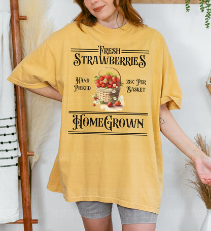 Fresh Homegrown Strawberries Shirt | Unisex Tee