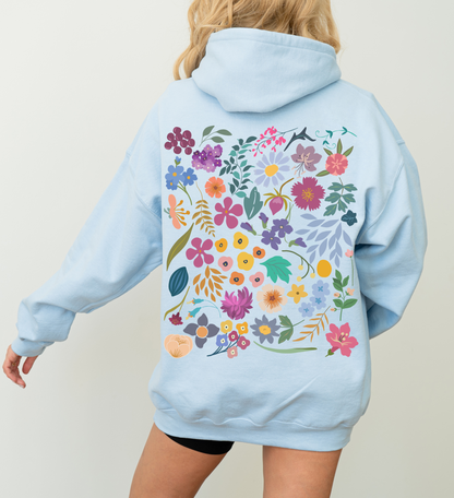 Pressed Flowers Hoodie | Floral Tee 003 | Unisex Hoodie