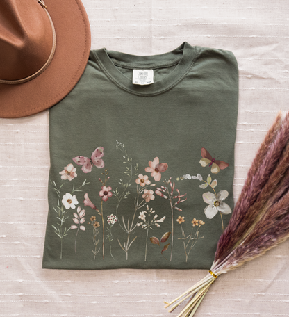 Pressed Flowers Shirt | Floral Tee 001 | Unisex Tee