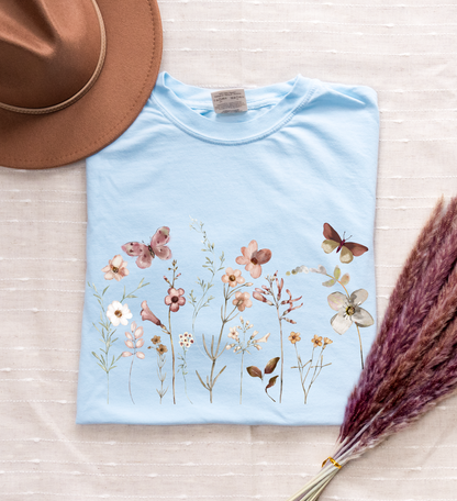 Pressed Flowers Shirt | Floral Tee 001 | Unisex Tee