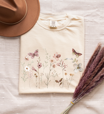 Pressed Flowers Shirt | Floral Tee 001 | Unisex Tee