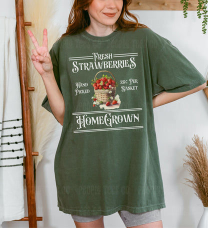 Fresh Homegrown Strawberries Shirt | Unisex Tee