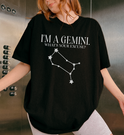 I'm A Gemini. What's Your Excuse? Shirt | Unisex Tee