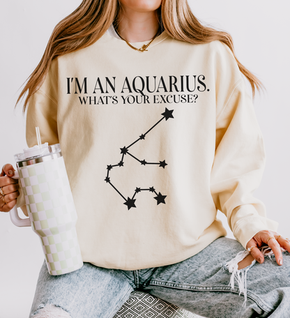I'm an Aquarius. What's Your Excuse? | Unisex Lightweight Sweatshirt