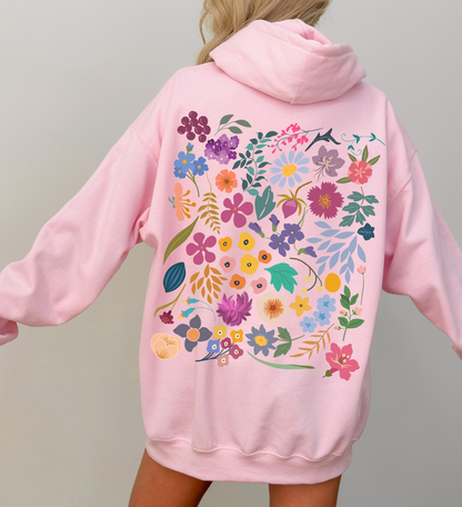 Pressed Flowers Hoodie | Floral Tee 003 | Unisex Hoodie